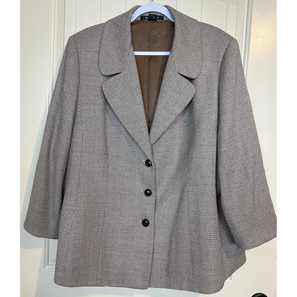 Ellen‎ Tracy Blazer Jacket Wool Blend 3 button blazer jacket coat sz 24 GUC